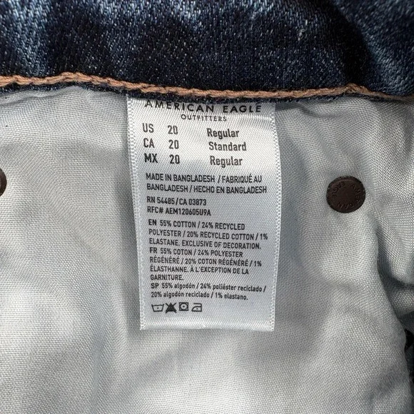 American Eagle Outfitters Wide Leg Jeans in Medium Blue - Picture 6 of 14